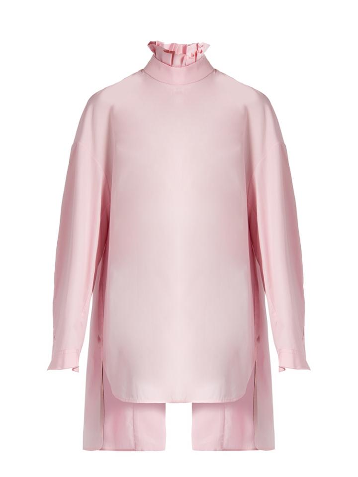 Ellery Runaways Pleated-collar Cotton Shirt