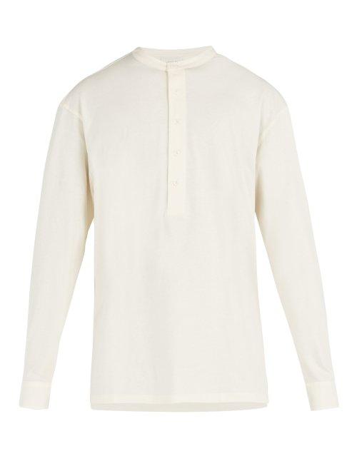 Matchesfashion.com Lemaire - Cotton Henley Shirt - Mens - Ivory