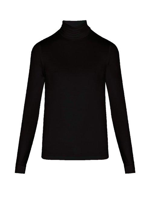 Matchesfashion.com Raf Simons - Classic Stretch Jersey Roll Neck Sweater - Mens - Black