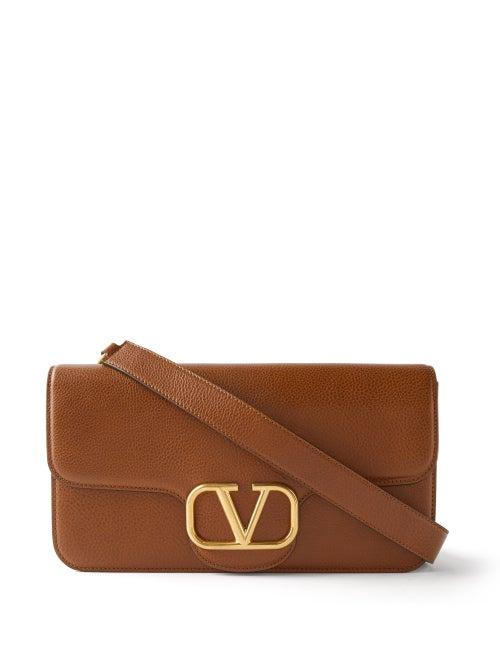 Valentino Garavani - V-logo Leather Cross-body Bag - Mens - Tan