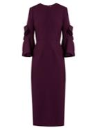 Roksanda Lavete Bow-sleeved Crepe Midi Dress
