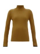 Matchesfashion.com Proenza Schouler - Rib-knitted Silk-blend Sweater - Womens - Brown