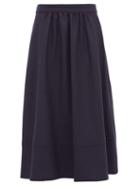 Matchesfashion.com A.p.c. - Margaux Wool Midi Skirt - Womens - Navy