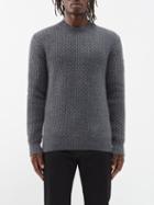 Belstaff - Submarine Cable-knit Wool Sweater - Mens - Grey