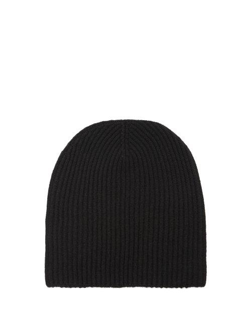 Matchesfashion.com Edward Crutchley - Ribbed Knit Cashmere Beanie Hat - Womens - Black