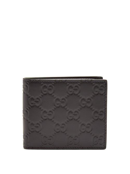 Matchesfashion.com Gucci - Gg Debossed Bi Fold Leather Wallet - Mens - Black