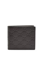 Matchesfashion.com Gucci - Gg Debossed Bi Fold Leather Wallet - Mens - Black