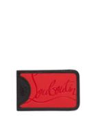 Matchesfashion.com Christian Louboutin - Loubislide Rubber Inlay Leather Cardholder - Mens - Red