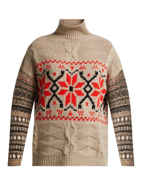 Matchesfashion.com Weekend Max Mara - Berta Sweater - Womens - Beige Multi