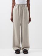 Le Kasha - Sumbal Cashmere Wide-leg Trousers - Womens - Light Beige