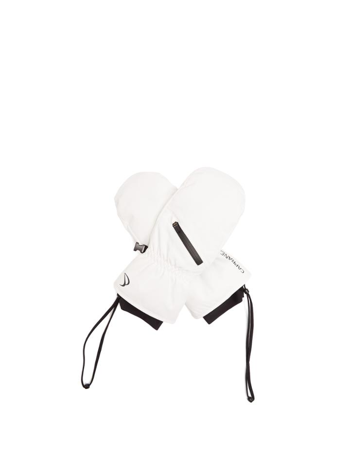 Capranea Form Bi-colour Logo-print Mittens