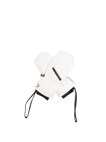 Capranea Form Bi-colour Logo-print Mittens