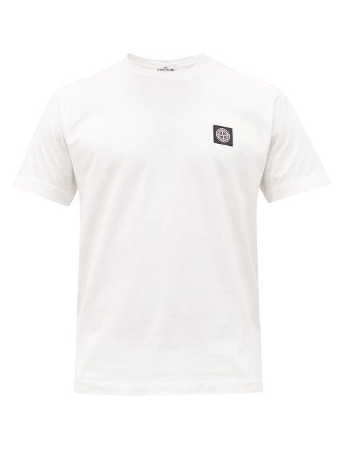 Stone Island - Logo-patch Cotton T-shirt - Mens - White