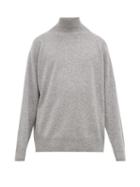 Matchesfashion.com Raey - Loose Fit Funnel Neck Cashmere Sweater - Mens - Grey