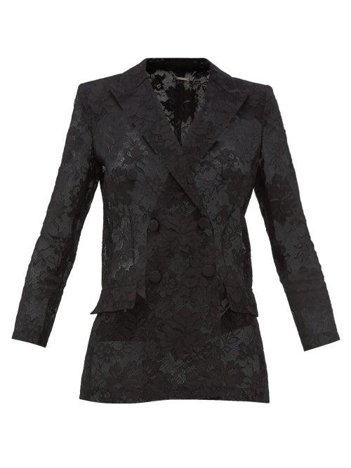Matchesfashion.com Givenchy - Bonded Floral-lace Blazer - Womens - Black