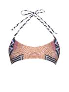 Mara Hoffman Ikat-print Multi-strap Reversible Bikini Top