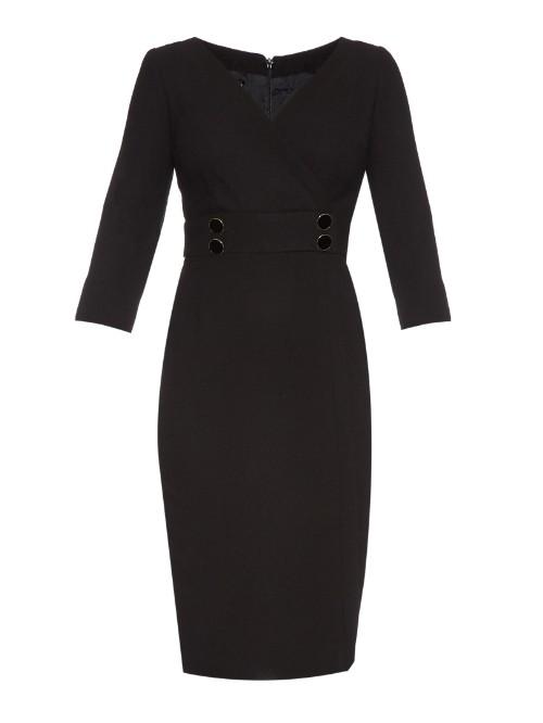 Goat Boudoir V-neck Crepe Dress