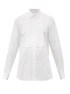 Matchesfashion.com Saint Laurent - Pintucked-bib Cotton-poplin Tuxedo Shirt - Womens - White