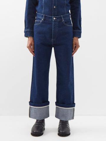 Nanushka - Kamo Exaggerated Turn-up Straight-leg Jeans - Mens - Indigo