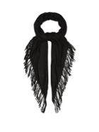 Matchesfashion.com Raey - Fringed Western Style Cashmere Scarf - Womens - Black