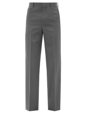 Auralee - Lightweight Tailored Wool Trousers - Mens - Blue