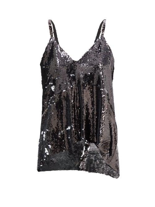 Marques'almeida - Upcycled Two-way Sequinned Tulle Cami - Womens - Black Multi