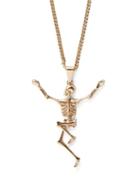 Matchesfashion.com Alexander Mcqueen - Dancing Skeleton Necklace - Mens - Gold