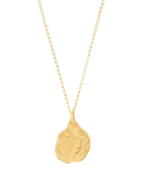 Matchesfashion.com Alighieri - The Snake 24kt Gold-plated Necklace - Womens - Yellow Gold