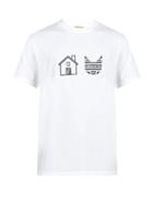 Matchesfashion.com Maison Kitsun - Rebus Logo Printed Cotton T Shirt - Mens - White