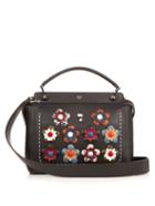 Fendi Dotcom Flower-appliqu Leather Bag