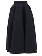 Matchesfashion.com Loewe - Circle Wool-twill Skirt - Womens - Navy