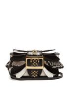 Burberry Buckle Small Snakeskin, Ostrisch And Leather Bag