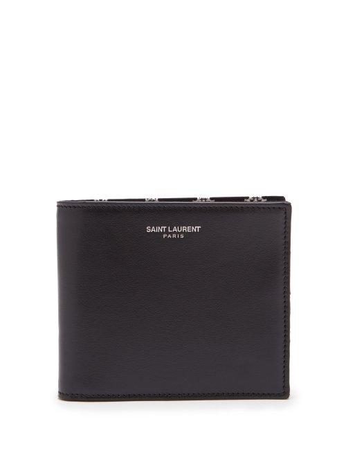 Matchesfashion.com Saint Laurent - Bi Fold Leather Wallet - Mens - Black
