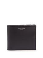 Matchesfashion.com Saint Laurent - Bi Fold Leather Wallet - Mens - Black