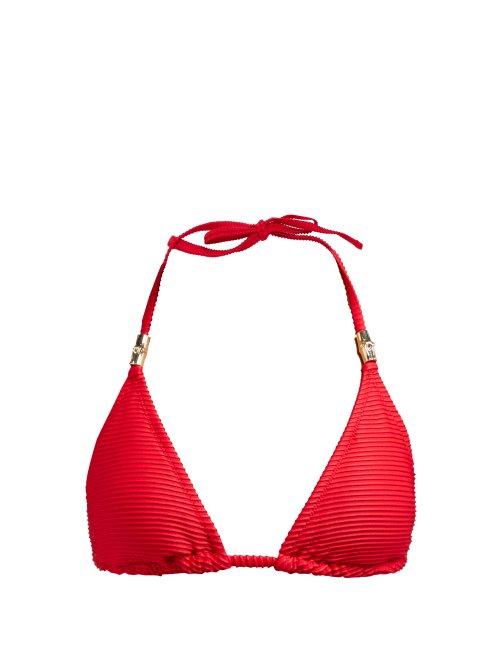 Matchesfashion.com Heidi Klein - Puglia Padded Triangle Bikini Top - Womens - Red