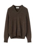 Lemaire - V-neck Sweater - Mens - Brown