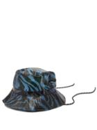 Matchesfashion.com Ganni - Zebra-print Pvc Bucket Hat - Womens - Blue