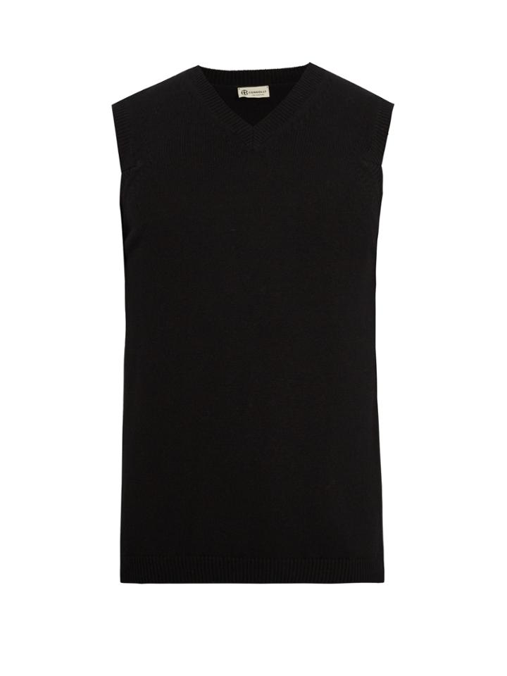 Connolly V-neck Sleeveless Cashmere Sweater