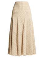 Alexander Mcqueen Fluted Tweed Midi Skirt
