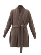 Matchesfashion.com Co - Shawl-collar Wool-blend Cardigan - Womens - Brown