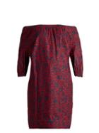 Matchesfashion.com Sonia Rykiel - Off The Shoulder Square Print Cotton Top - Womens - Red Multi