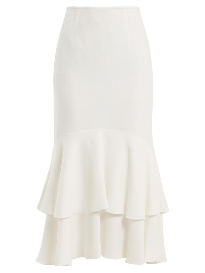 Giambattista Valli Tiered Cady Midi Skirt
