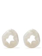 Completedworks - Scrunched Resin & Gold-vermeil Hoop Earrings - Womens - Pearl