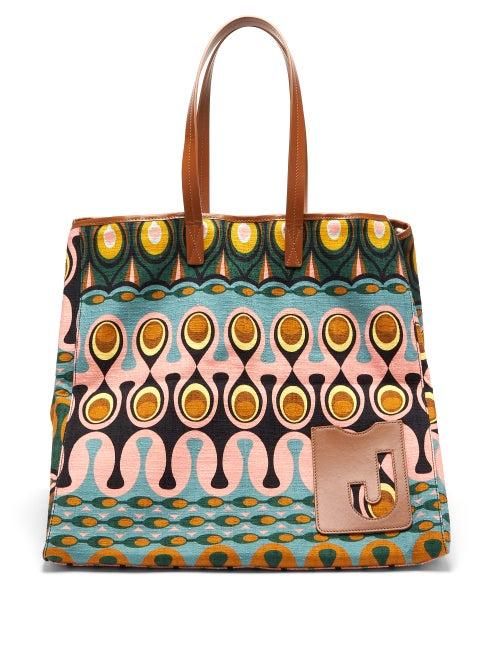 Matchesfashion.com La Doublej - Big Mama Rio-print Cotton Tote Bag - Womens - Multi