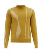 Matchesfashion.com A-cold-wall* - Terrain-jacquard Wool Sweater - Mens - Yellow