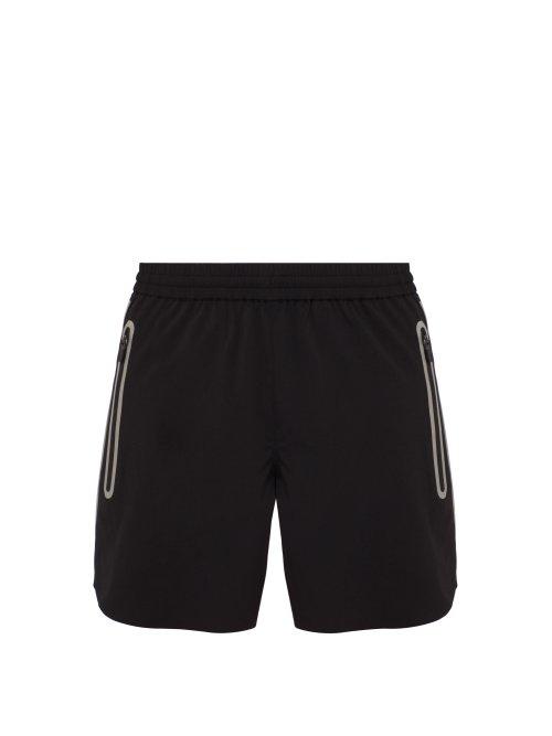 Matchesfashion.com Blackbarrett By Neil Barrett - Zip Pocket Track Shorts - Mens - Black