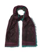 Etro Reversible Wool And Silk-blend Scarf