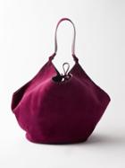 Khaite - Lotus Medium Suede Tote Bag - Womens - Purple