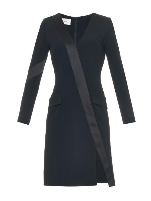 La Mania Mere Crepe And Satin Dress