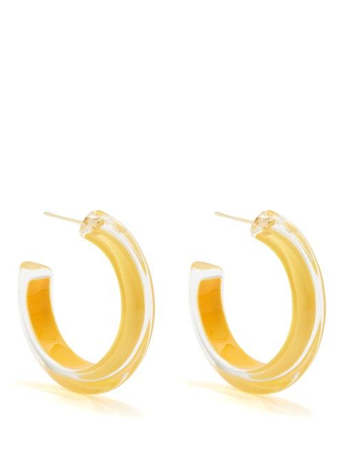 Alison Lou - Jelly Small 14kt Gold-plated Hoop Earrings - Womens - Yellow